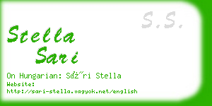 stella sari business card